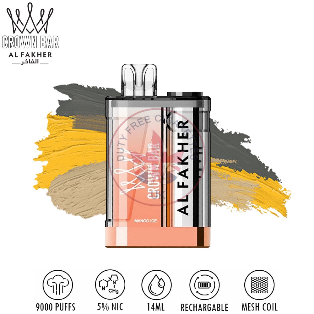 Al Fakher Crown Bar 9000 - Mango Ice 1 Al Fakher Crown Bar 9000 - Mango Ice