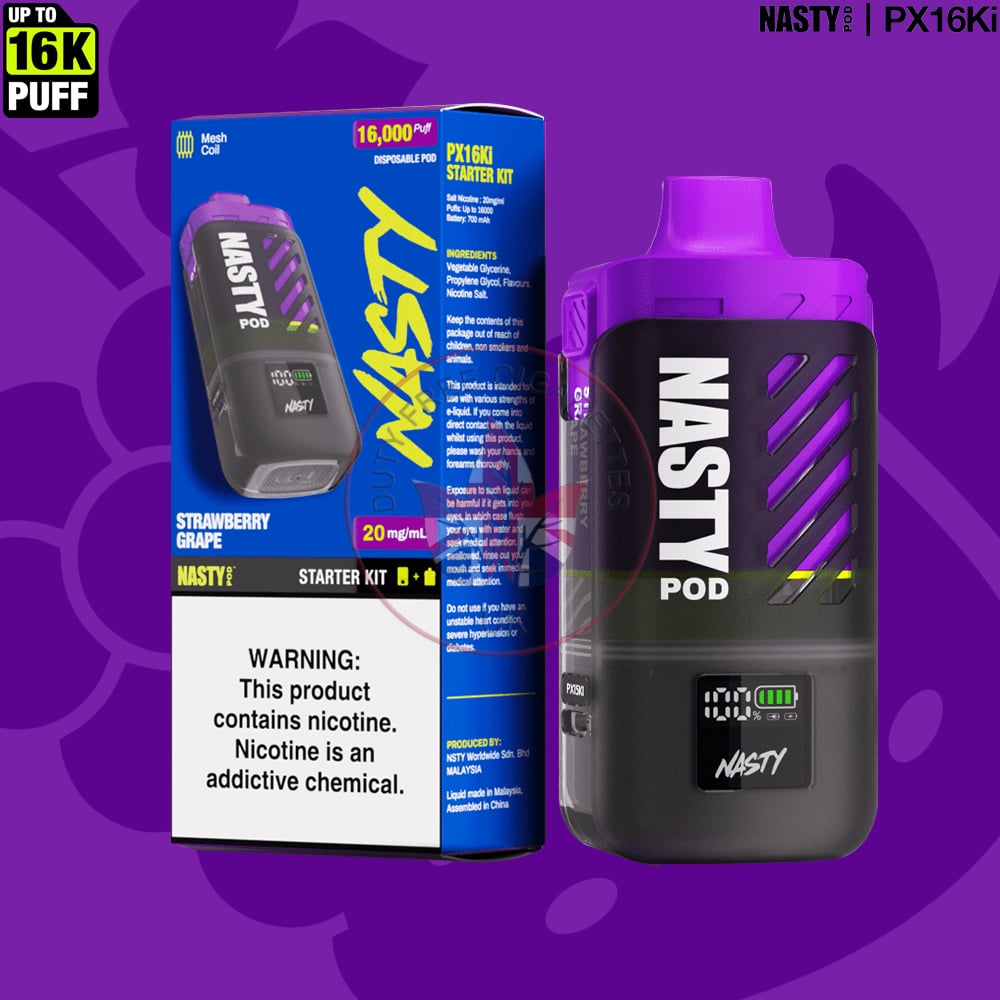 NASTY Pod PX16Ki Strawberry Grape – Starter Kit 1 NASTY Pod PX16Ki Strawberry Grape – Starter Kit